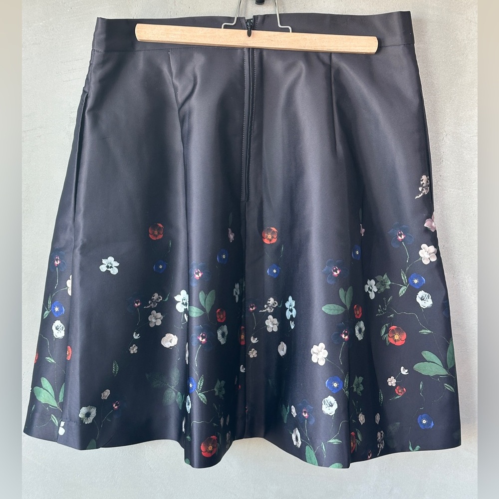 Black with flowers skirt
